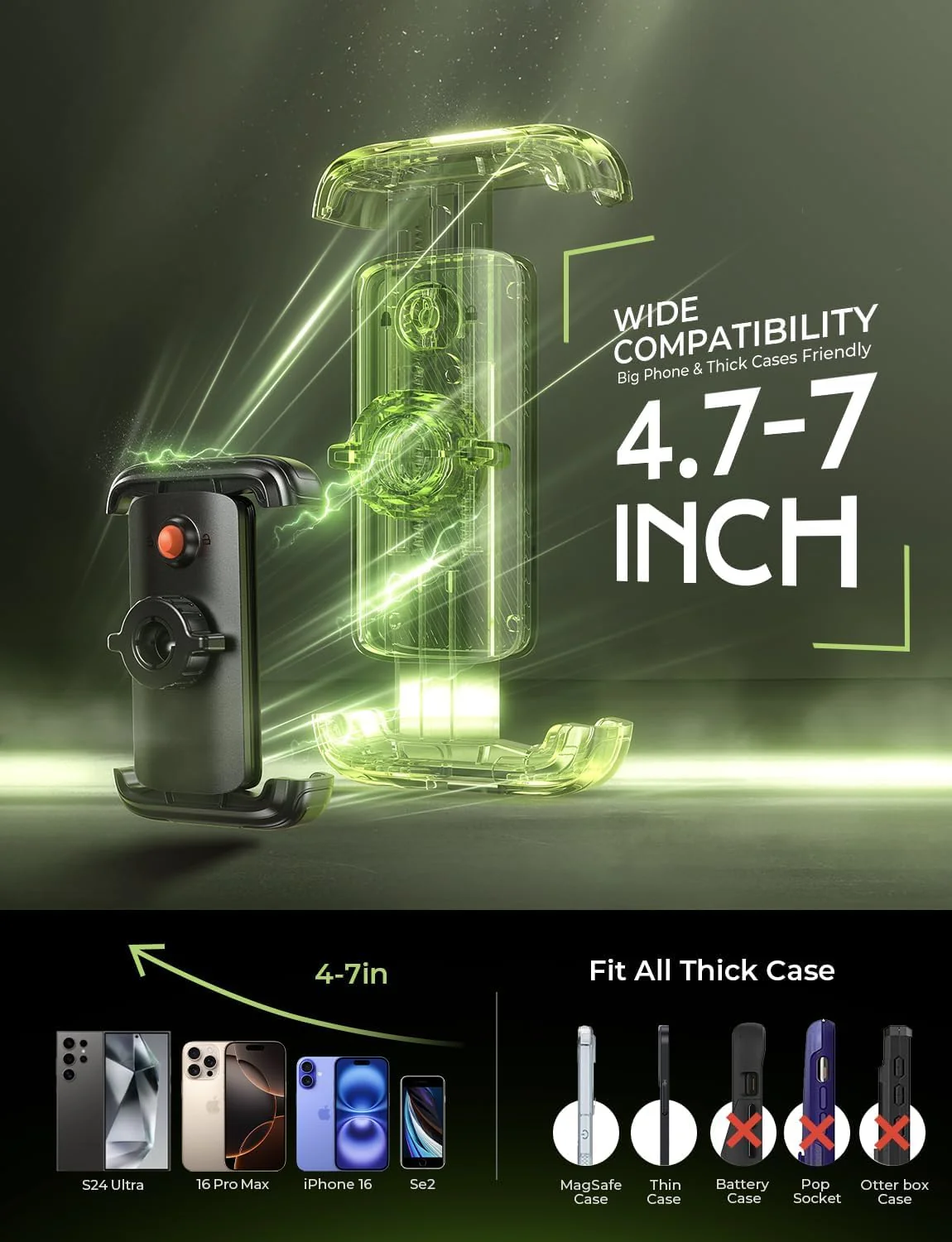 LISEN Bike Phone Holder Mount,[Super Easy Install] - Image 4