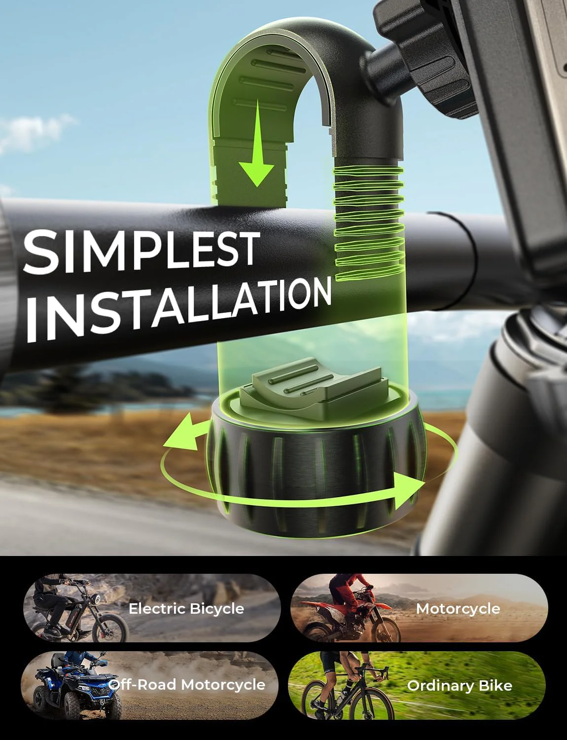LISEN Bike Phone Holder Mount,[Super Easy Install] - Image 5