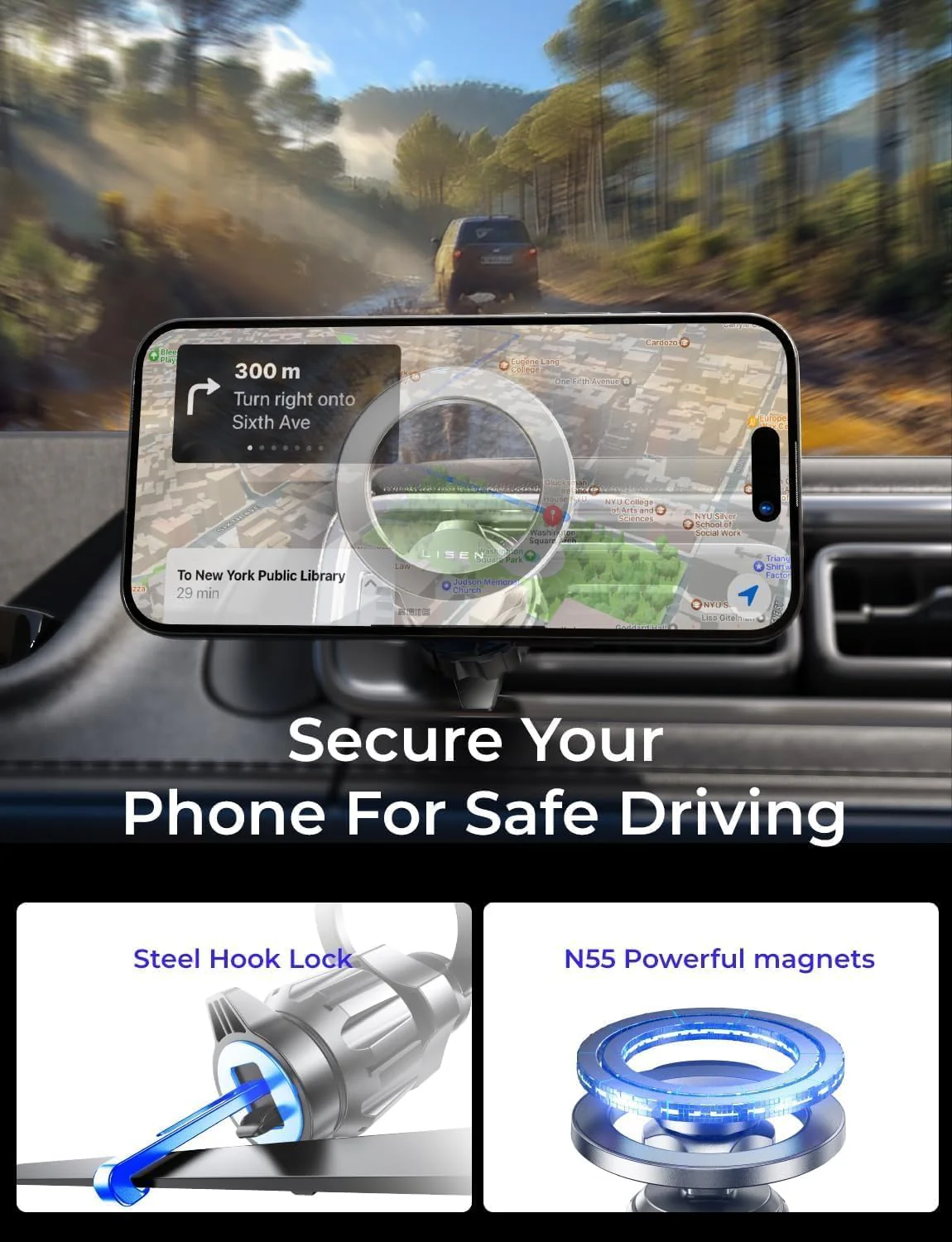 LISEN for Magsafe Car Mount [24 Strong Magnets] - Image 8