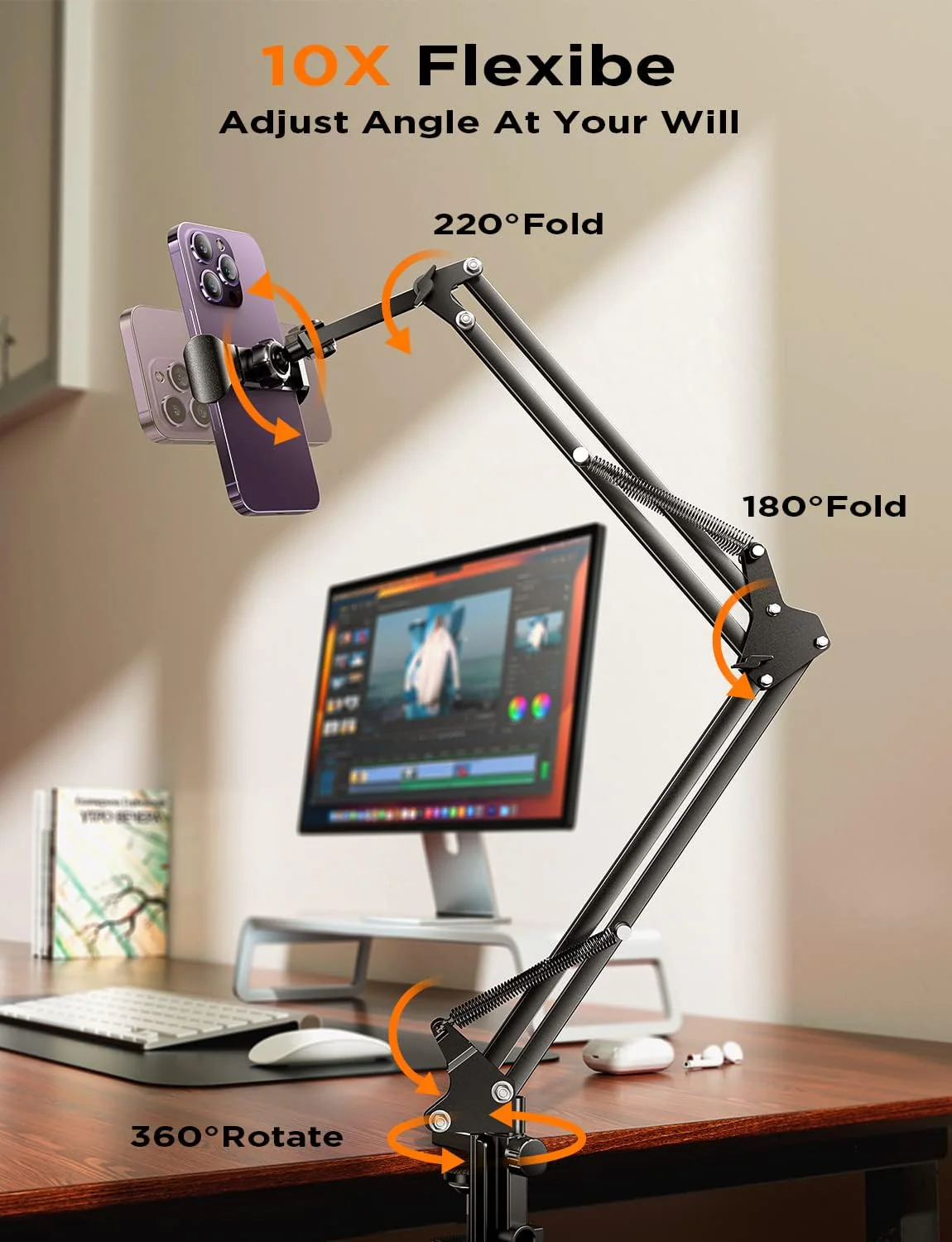 LISEN Tablet Stand iPad Stand for Desk & Bed - Image 4